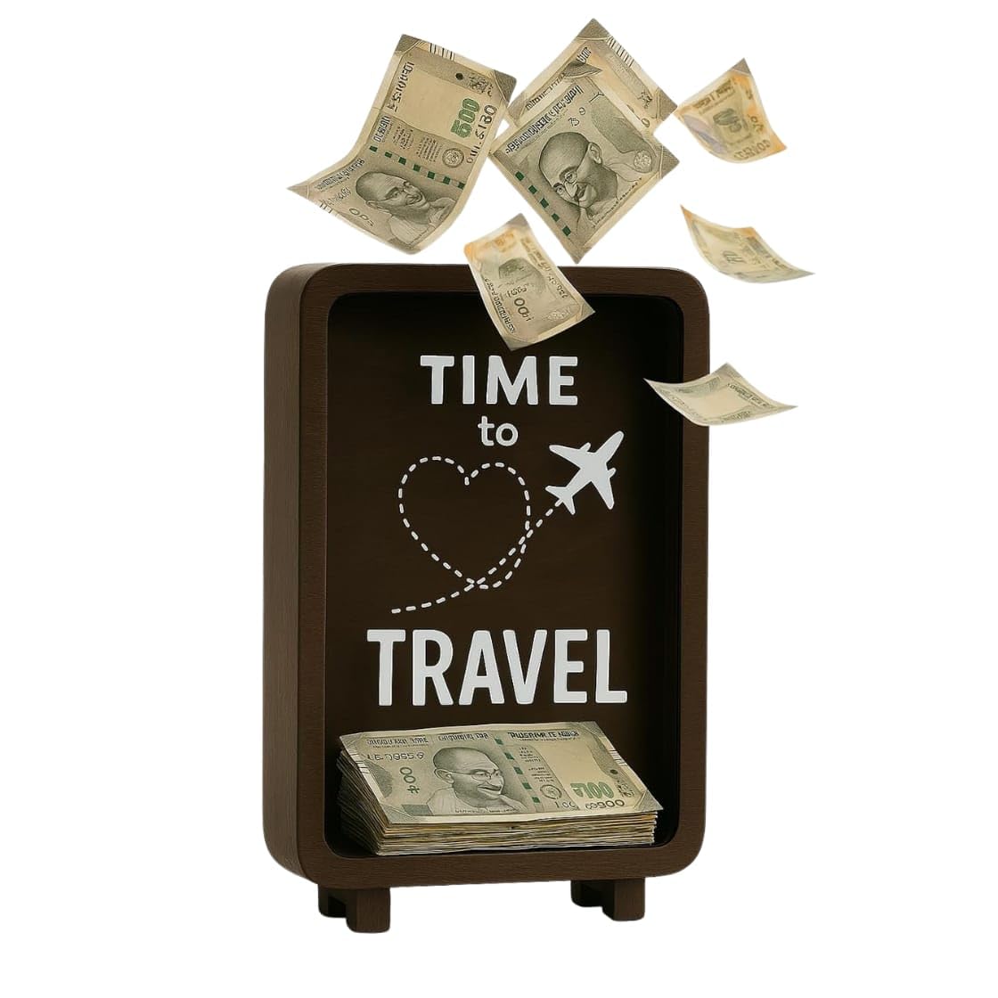 Wooden Travel Money Saving Box | Piggy Bank